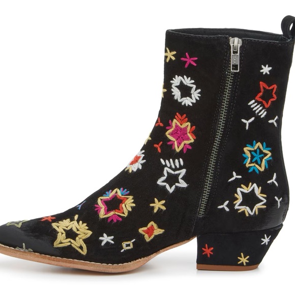 #284❤️/385❤️ BRAND NEW IN BOX FREE PEOPLE EMBROIDERED BOWERS ANKLE BOOTS - Picture 3 of 11